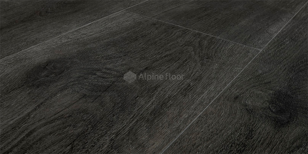 ПВХ плитка, кварц виниловый ламинат Alpine Floor Steel Wood Дарк ECO (с подложкой)