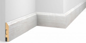 Плинтус Cosca Decor МДФ Экошпон WP07 Дуб Эффект светло-серый, 2400x80x16 мм 