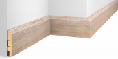 Плинтус Cosca Decor МДФ Экошпон WP07 Дуб Антик белый 2400x80x16 мм 