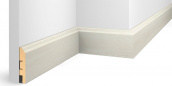 Плинтус Cosca Decor ЕP07 МДФ Nanoflex Груша белая 2400x80x16 мм 