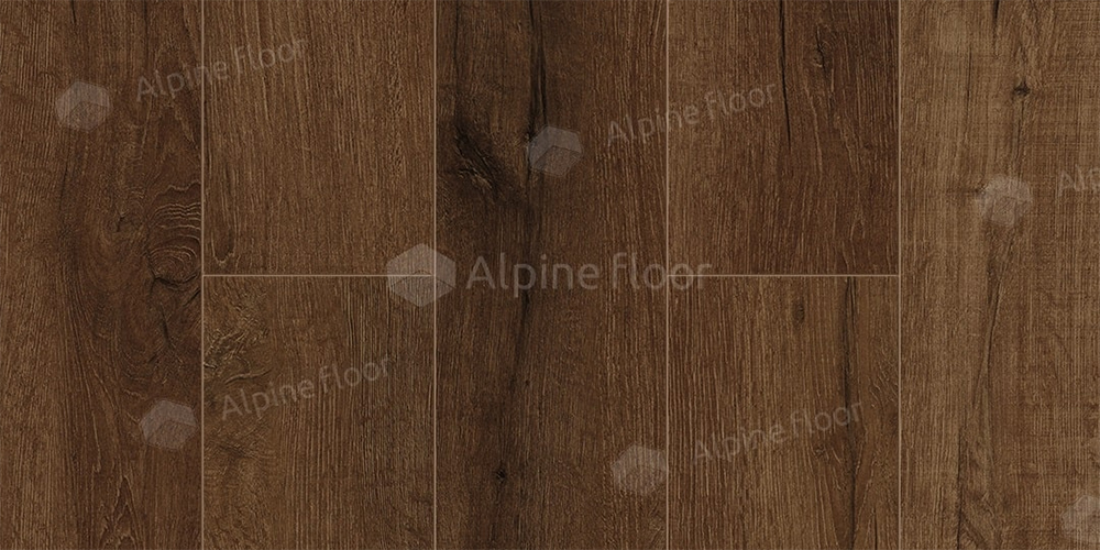 ПВХ плитка, кварц виниловый ламинат Alpine Floor Premium XL композит ABA Дуб Шоколадный (с подложкой)