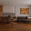 Фотографии в интерьере, ПВХ плитка, кварц виниловый ламинат Alpine Floor Premium XL композит ABA Дуб Утренний