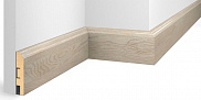 Плинтус Cosca Decor ЕP07 МДФ Nanoflex Дуб Сноу 2400x80x16 мм 