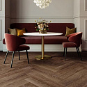 Фотографии в интерьере, SPC ламинат Invictus Maximus Herringbone Highland Oak Chocolate