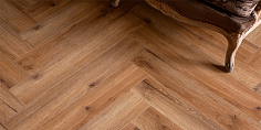 ПВХ плитка, кварц виниловый ламинат Vinilpol Herringbone Glue Паркет Франческо
