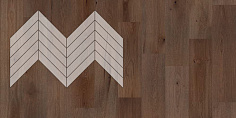 Купить Инженерная доска Lab Arte Елка Chevron Французская Дуб Рустик Кайт лак 600/510х90х1...
