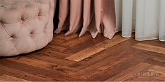 ПВХ плитка, кварц виниловый ламинат Vinilam Parquet Herringbone Версальский