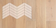 Купить Инженерная доска Lab Arte Елка Chevron Французская Дуб Селект Чегет белый лак 400/3...
