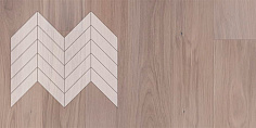 Купить Инженерная доска Lab Arte Елка Chevron Французская Дуб Селект Чегет белый лак 600/5...