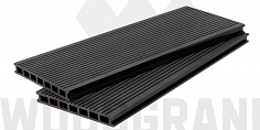 Террасная доска Woodgrand из МПК Антрацит 3000x200x24 мм