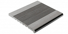 Ступень из ДПК полнотелая Terradeck 2.0 серая 4000x348x23 