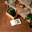 Фотографии в интерьере, ПВХ плитка, кварц виниловый ламинат Vinilam Parquet Herringbone Винсент