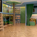 Фотографии в интерьере, Инженерная доска Damy Floor Luxury Французская елочка Натуральный Рустик