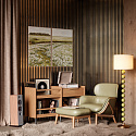 Фотографии в интерьере, Комплект акустических панелей Cosca Decor Эмираты Шампань, 1200x300x19мм