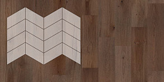 Купить Инженерная доска Lab Arte Елка Chevron Французская Дуб Рустик Кайт лак 400/337х110х...