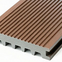 Фотографии в интерьере, Террасная доска Ecodecking Базик полнотелая 3000x140x20 Шоколад