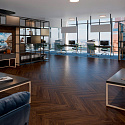 Фотографии в интерьере, Инженерная доска Damy Floor Luxury Английская елочка Каштановый Селект 90 мм