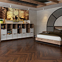 Фотографии в интерьере, Инженерная доска Damy Floor Luxury Английская елочка Каштановый Селект 120 мм