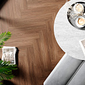 Фотографии в интерьере, SPC ламинат Falquon The Floor Herringbone Marrone Дуб