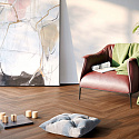 Фотографии в интерьере, SPC ламинат Falquon The Floor Herringbone Marrone Дуб