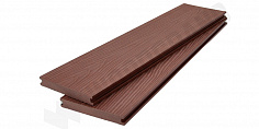 Террасная доска Woodgrand полнотелая с тиснением из МПК Терракот 3000x140x20 мм