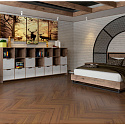 Фотографии в интерьере, Инженерная доска Damy Floor Luxury Английская елочка Ореховый Селект 90 мм