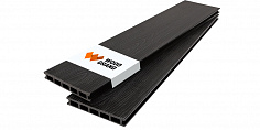 Террасная доска Woodgrand из МПК с тиснением Антрацит 6000x150x22 мм