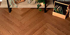 ПВХ плитка, кварц виниловый ламинат Vinilam Parquet Herringbone Винсент