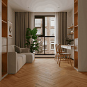 Фотографии в интерьере, Ламинат Norland Herringbone Elegant Strong Дуб Наксос