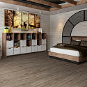 Фотографии в интерьере, ПВХ плитка, кварц виниловый ламинат Damy Floor Family Дуб Горный